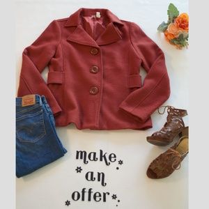 🍂Burnt Orange BP Pea Coat🍂